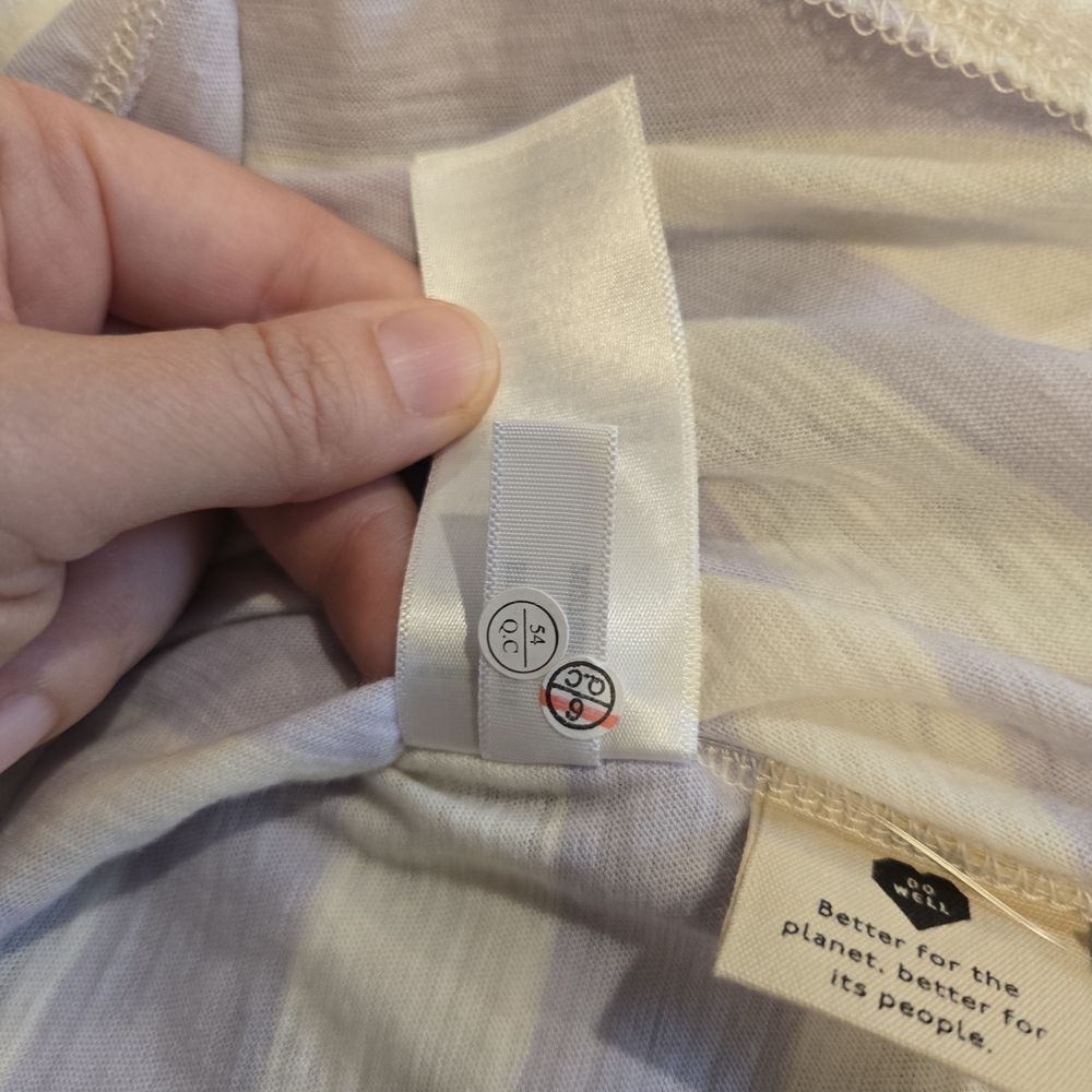 Madewell Lavender and White Striped Tee - Picture 9 of 9